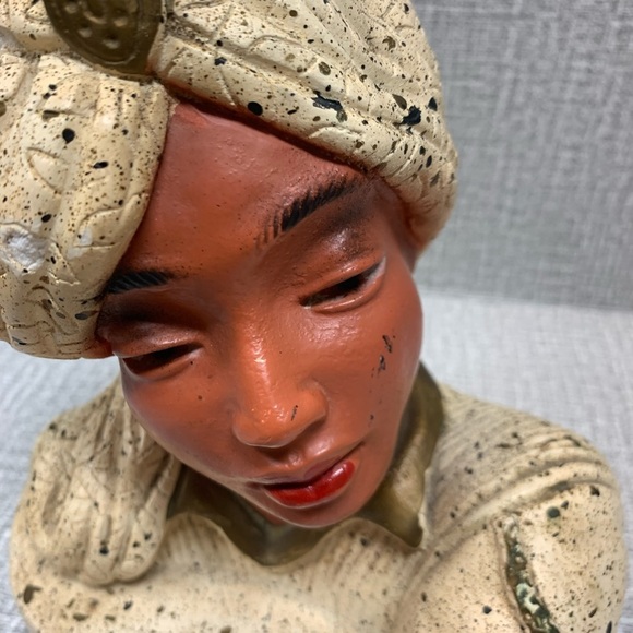 Vintage 1954 Universal Statuary Corp Bookend Man with Turban Chalk ware - Picture 5 of 13